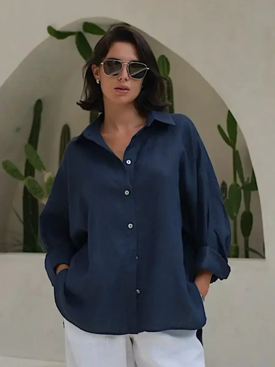 100% Cotton Versatile Lazy Casual Shirt Women’s