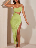 Women's One Shoulder Cut Out Maxi Dress - Norellé
