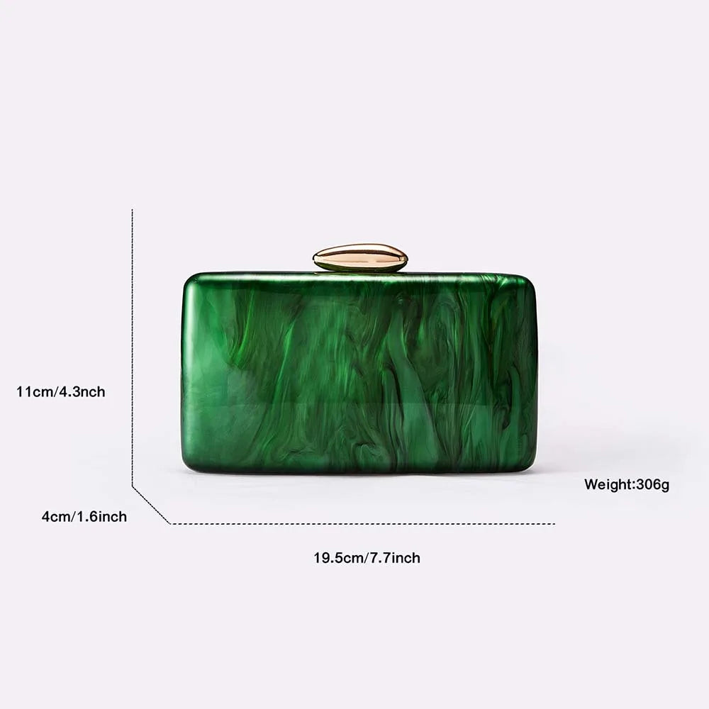 Marble Nude Handmade Textured Acrylic Evening Bag