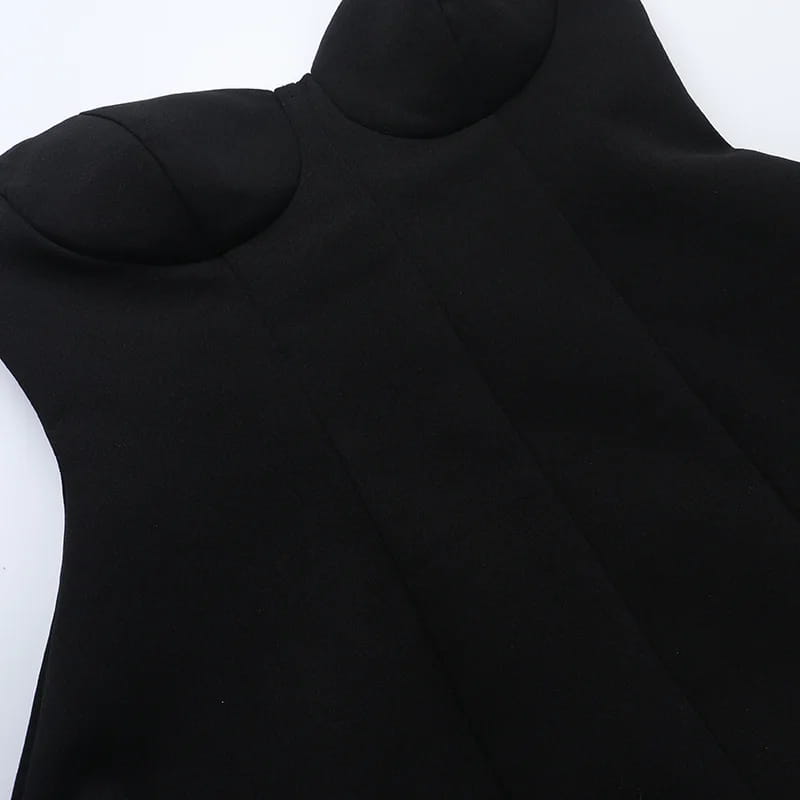 Strapless Backless Black Dress For Women
