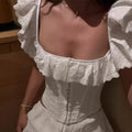 White Summer Corset Crop - Norellé