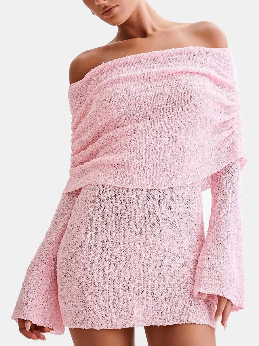 Women Bodycon Knitted Mini Dress