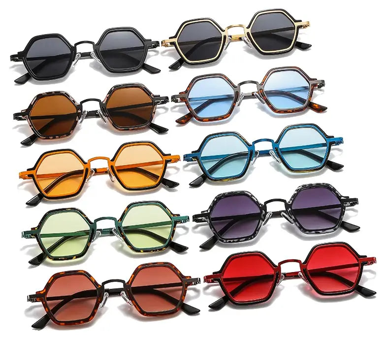 Retro Polygon Square Sunglasses Women