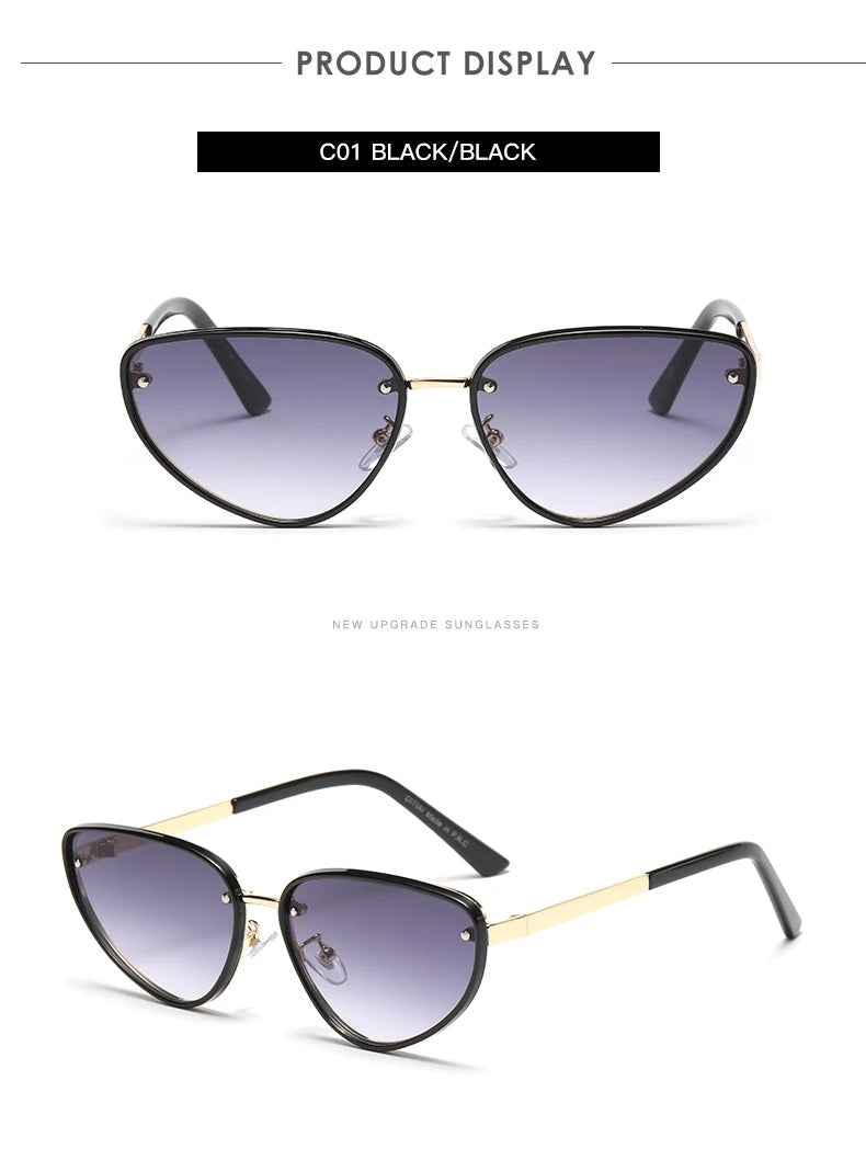 Metal Cat Eye Sunglasses Women