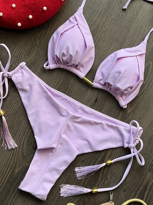 Triangle Bathing Suit for Women Brazilian Bikinis Halter - Norellé