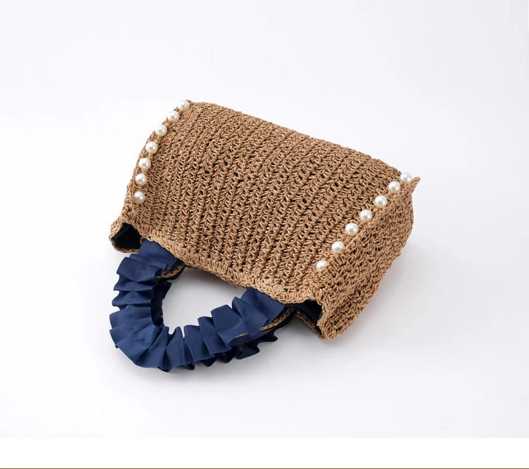 Pearls Straw Bags for Women