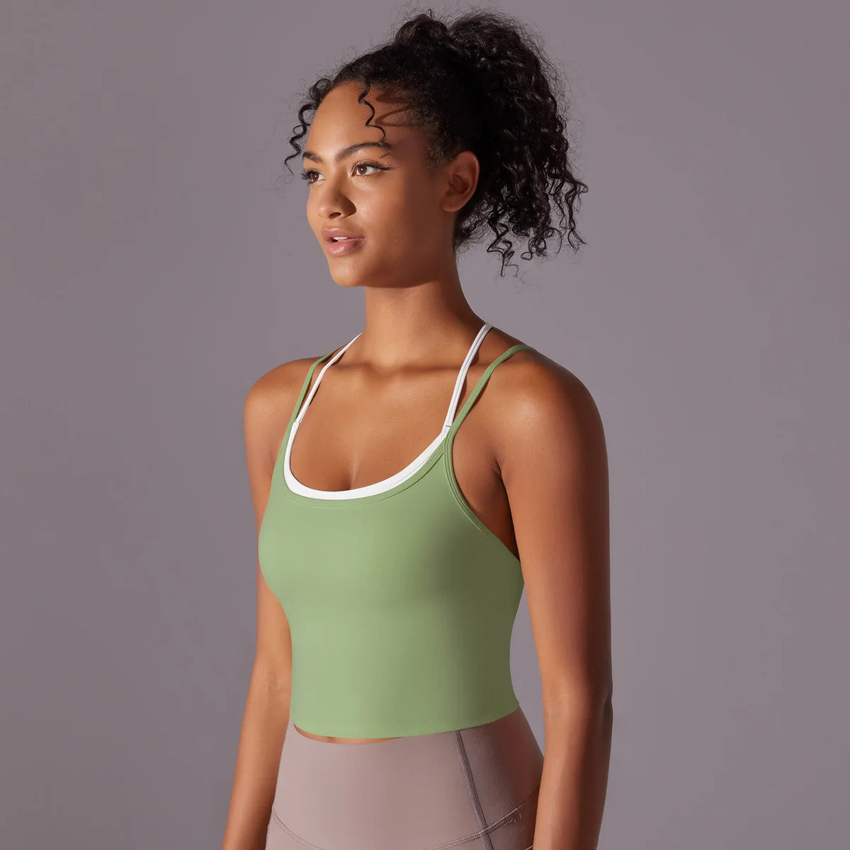 Women Solid Color Fitness Yoga Bra