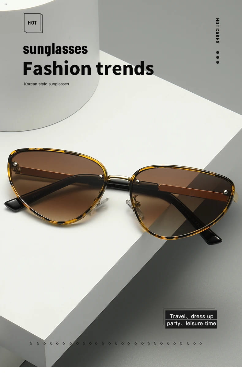 Metal Cat Eye Sunglasses Women