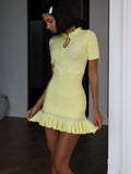 Summer Short Sleeve Ruffle Mini Dress Women - Norellé