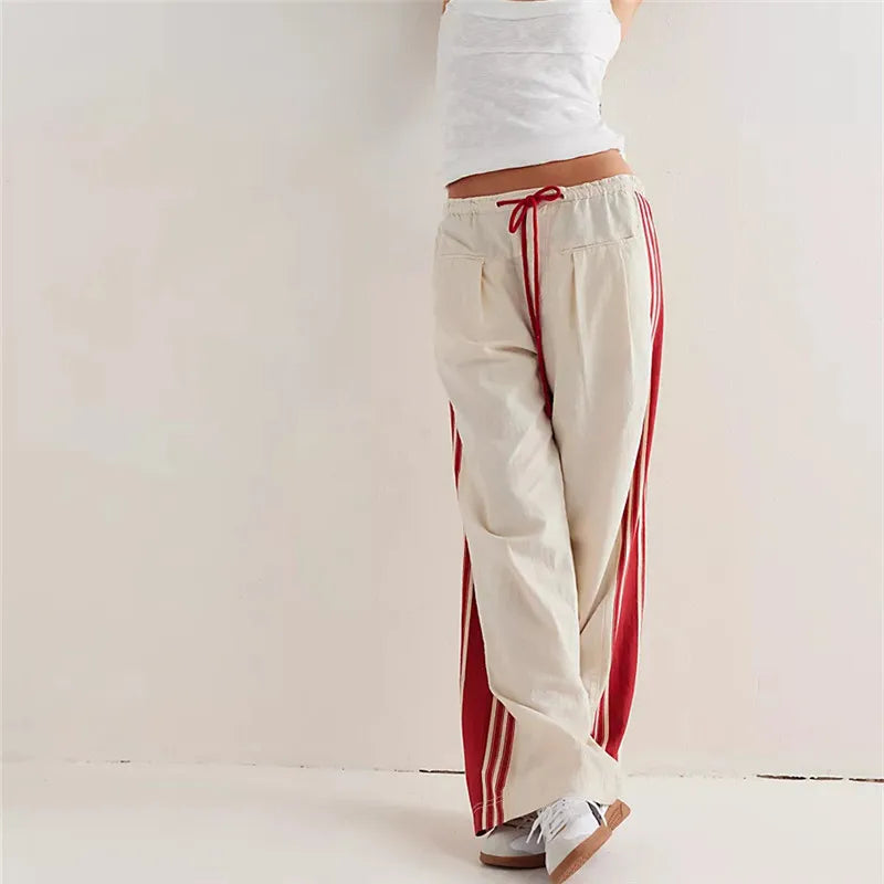 Vintage Women Side Striped Track Pants
