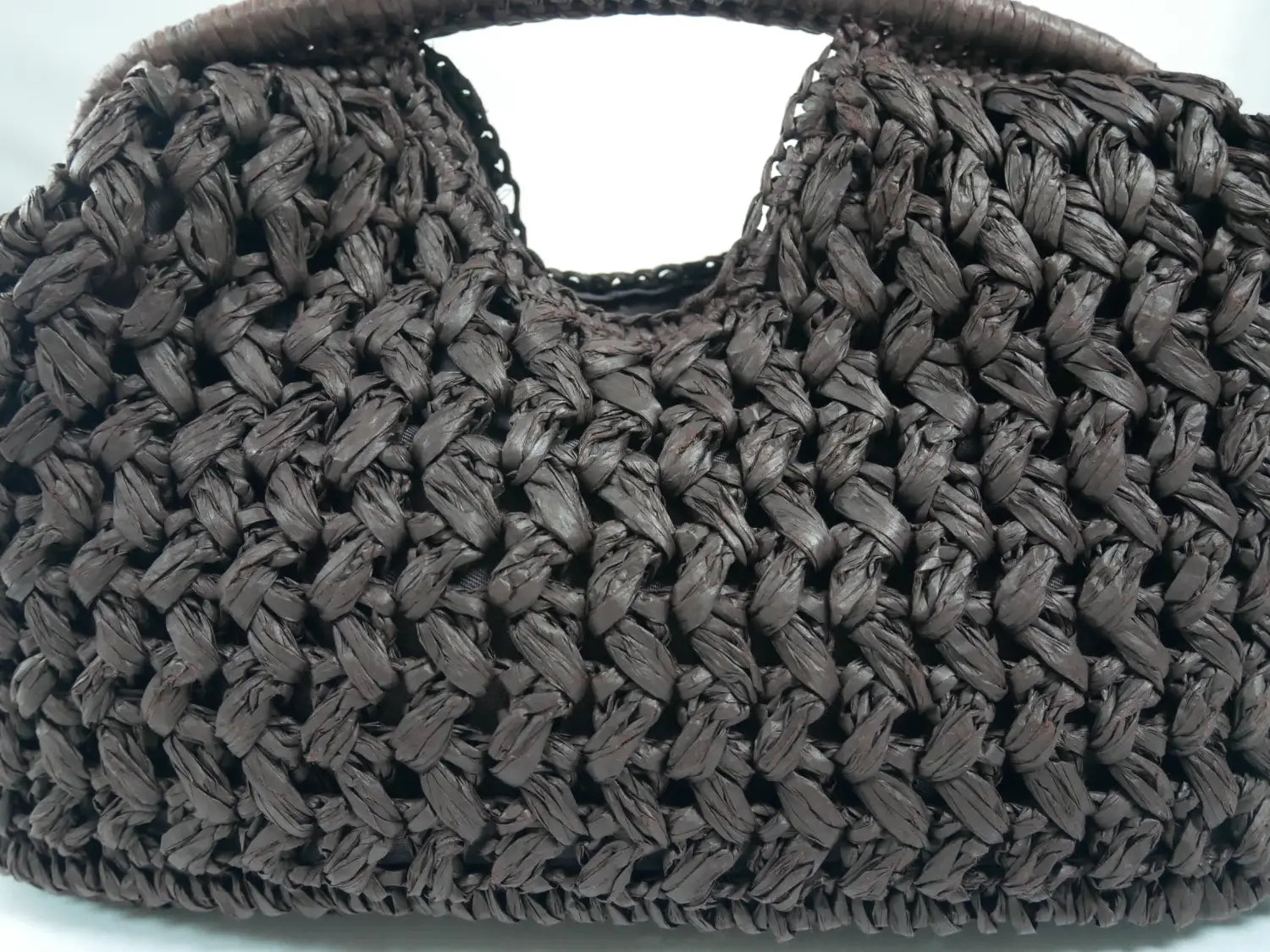 Elegant Ladies Chain Woven Handbag Straw Shoulder Bag