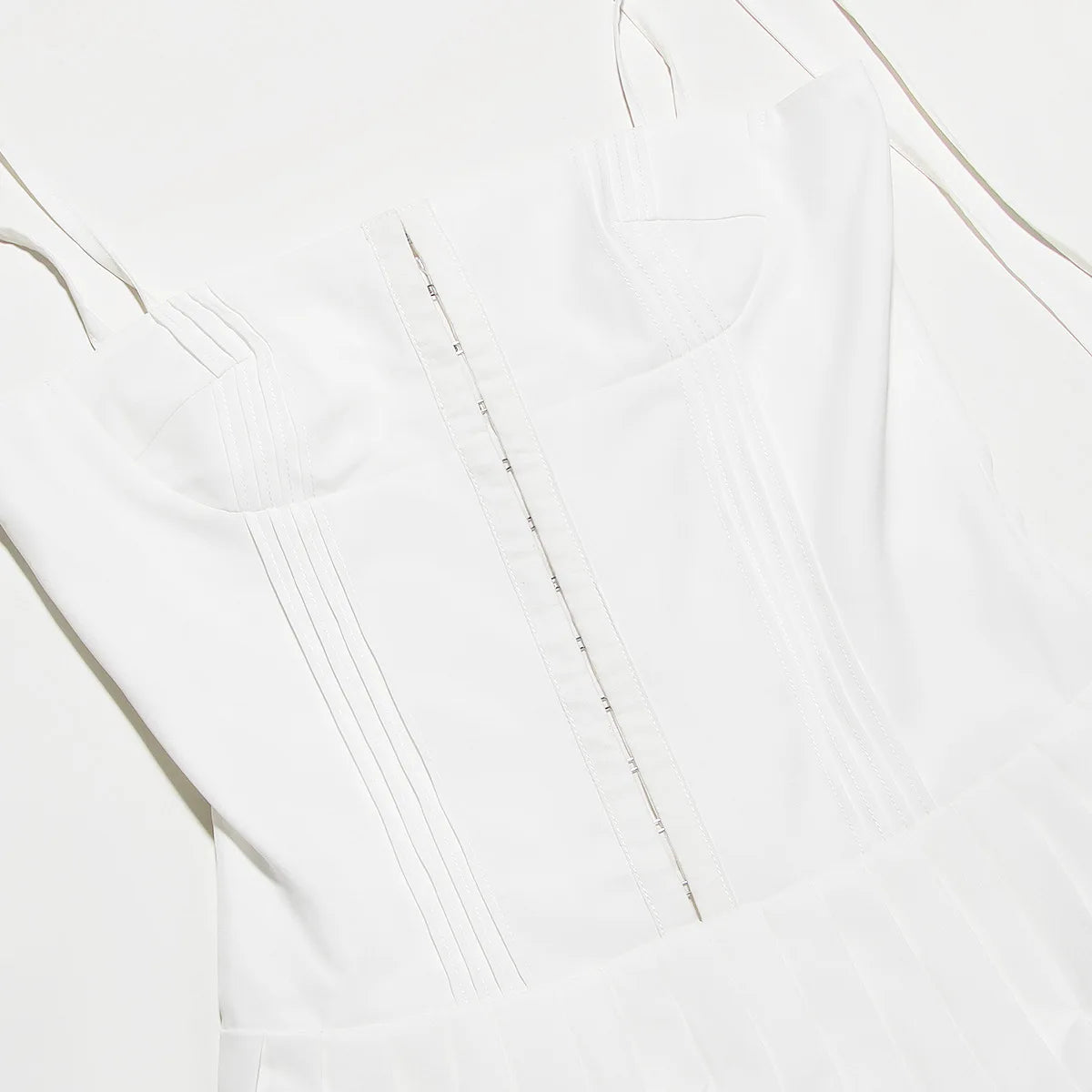 White A Line Dress Elegant Spaghetti Strap Bodycon