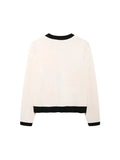 Women's Knitted Cardigan Sweater with Golden Buttons, O-Neck, - Norellé