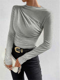 Slim Fit T Shirt Women Long Sleeve