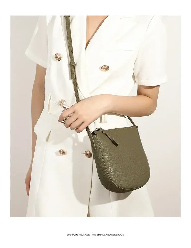 Genuine Leather Real Cowhide Women’s Versatile Fashion Phone Bag