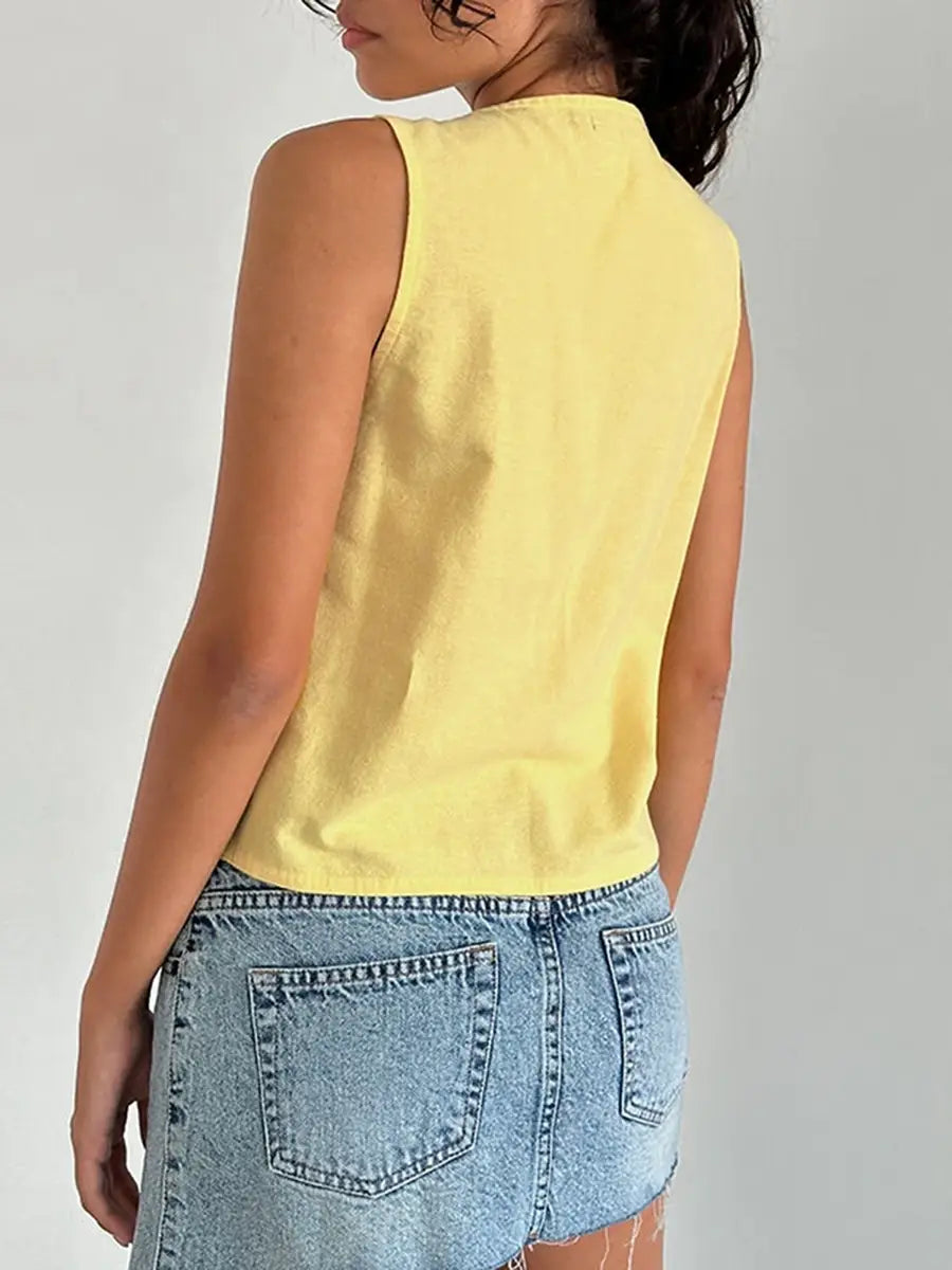 Retro Strappy Tank Top Women