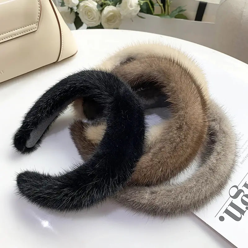 100% Real Mink Fur Headbands