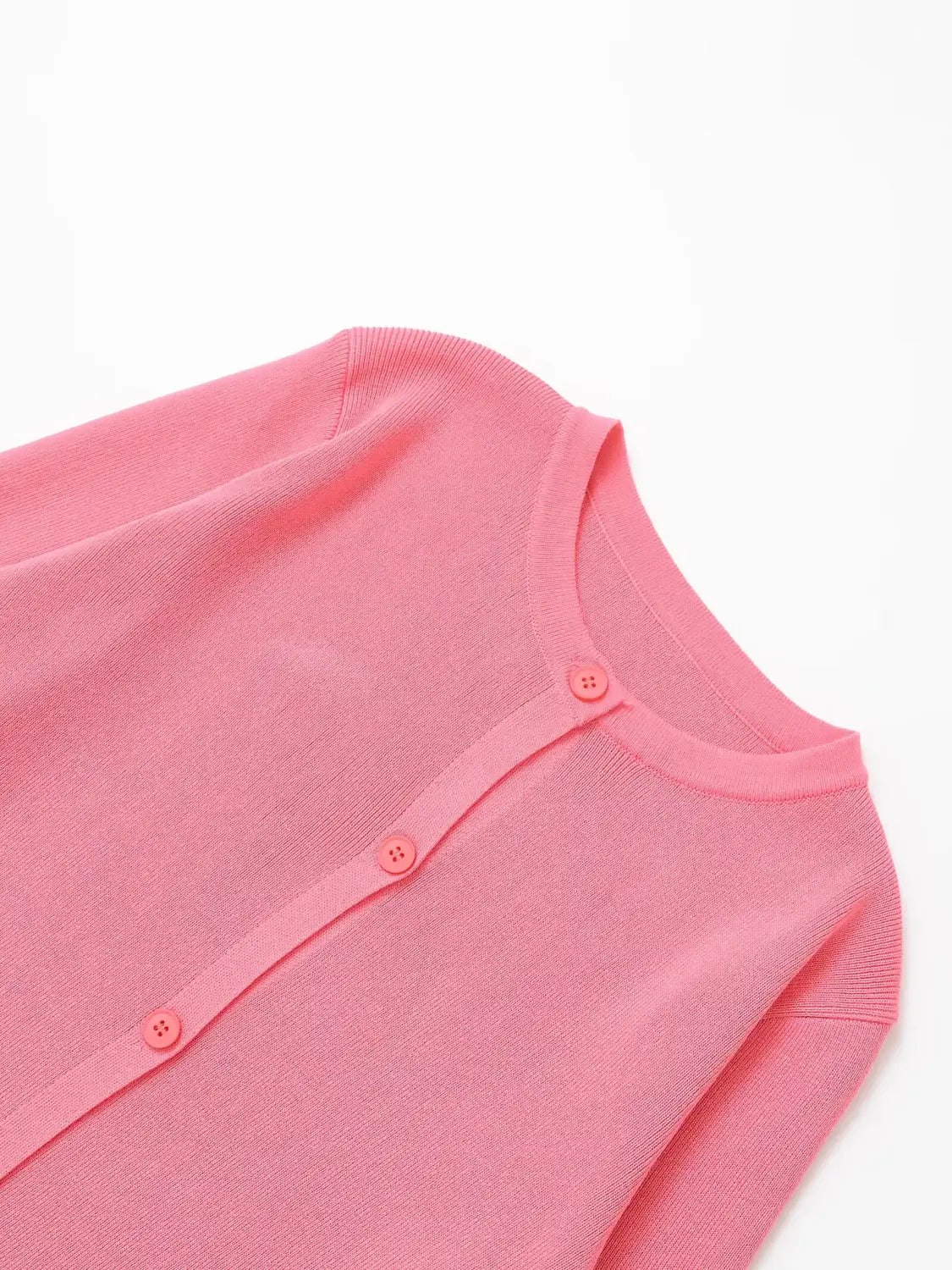 Women’s Long Sleeve Round Neck Flat Needle Knitted Jacket