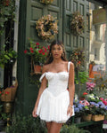 Elegant Women Summer Lace Floral Patchwork Corset Mini Dress - Norellé