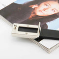Women Thin Belt Black Gold Silver Metal Buckle Belt