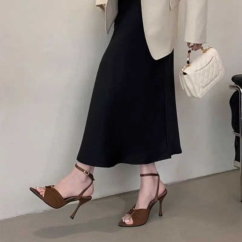 Women Sandals Fad Pointed Toe Heeled Shoes