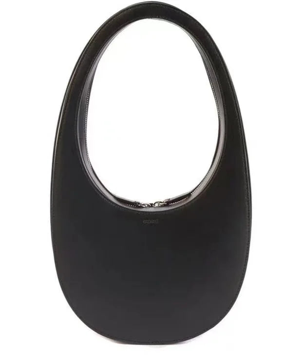 Oval Snake Pattern Embossed Handbag