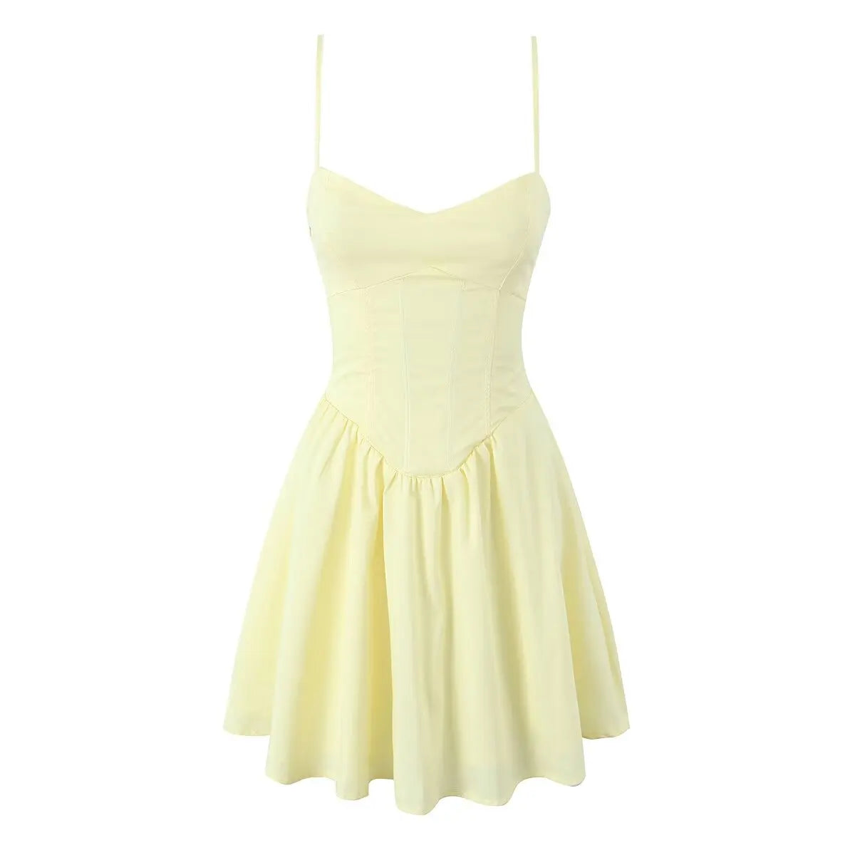 Elegant Women Fishbone Waist Shaping Sling Mini Dress - Norellé