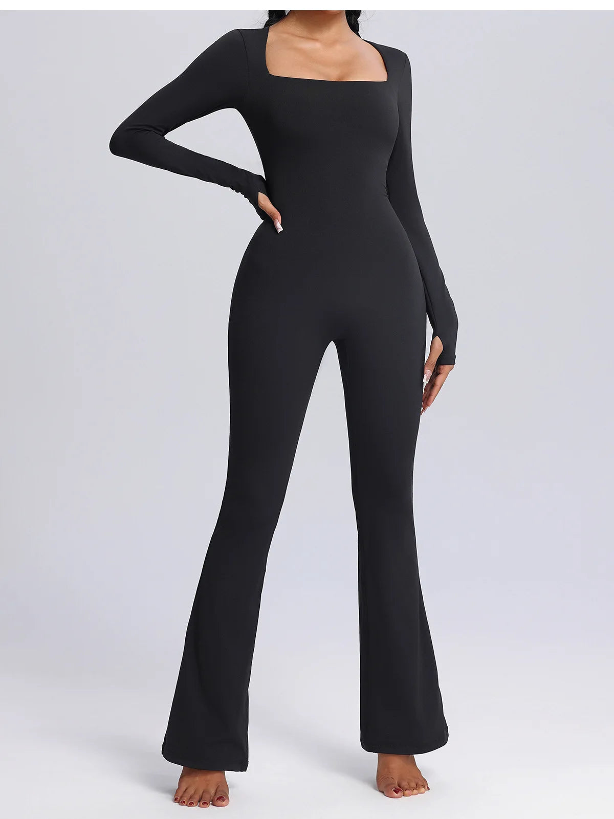 Seamless Jumpsuits Sports Fitness High Elastic Breathable Long-sleeved Suit