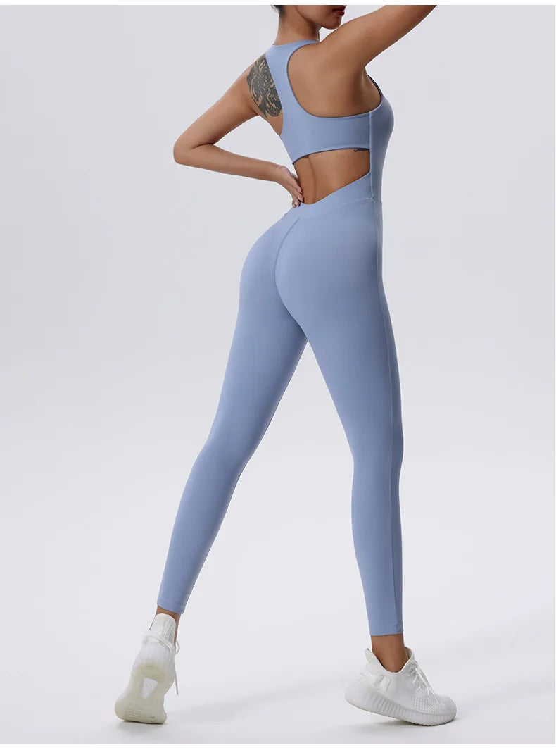 Women’s Tracksuit Yoga Set Zipper Jumpsuits