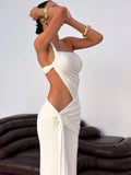 One Shoulder Hollow Out Women Maxi Dress - Norellé