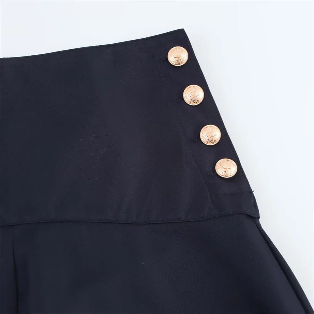 Women’s Button Belt Waist Skirt