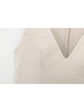 Women Solid Skirt Hem Tops Spring Summer Fashion Chic Sleeveless - Norellé