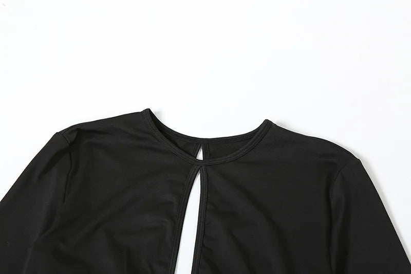 Fashion Black Sexy Cut Out Maxi Dress