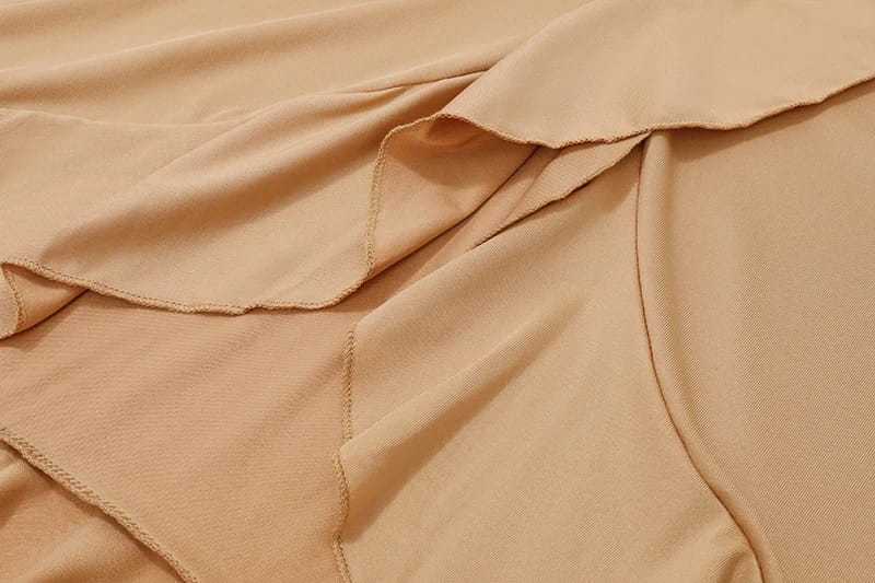 Women Solid Ruffles Skinny Skirt