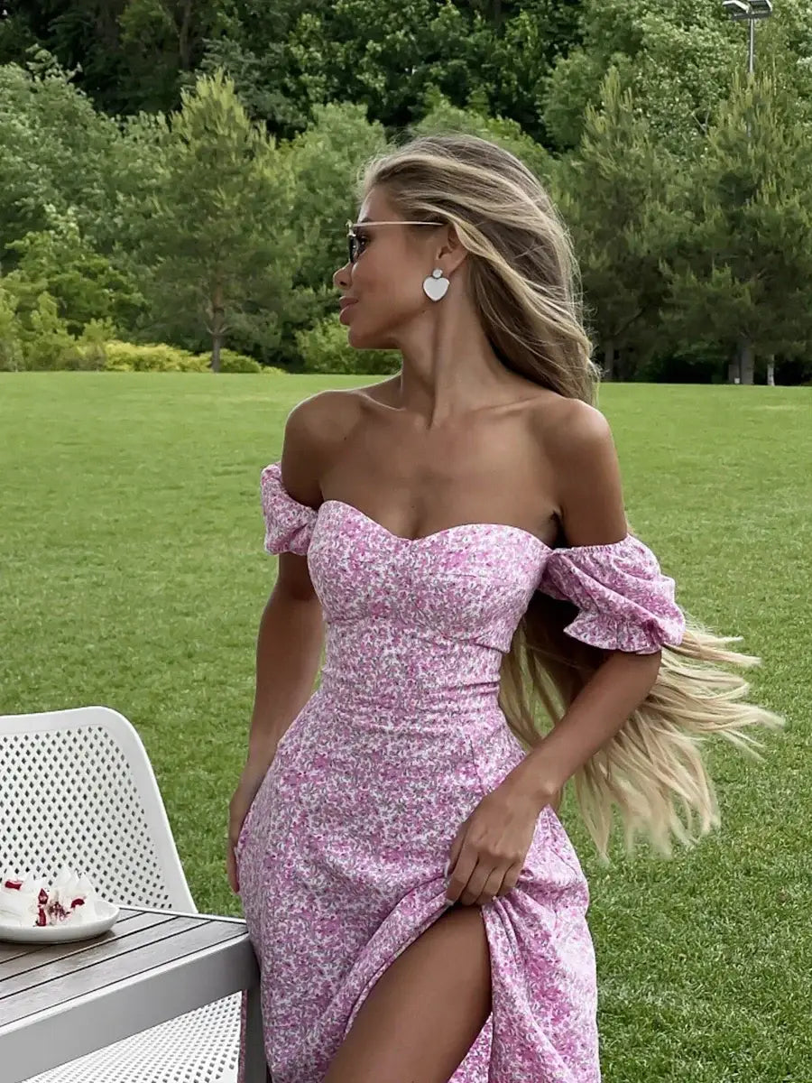 Off Shoulder Floral Dress Women’s