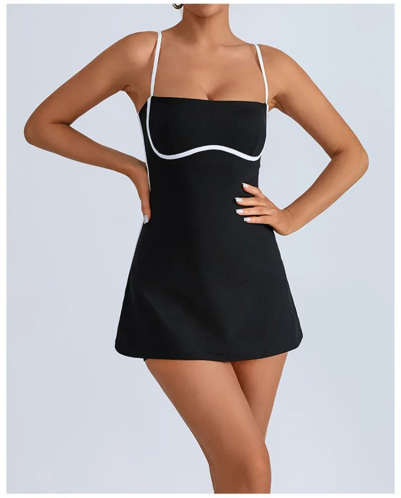 Tennis Skirt Sports Fitness High Elastic Breathable Dress for Women