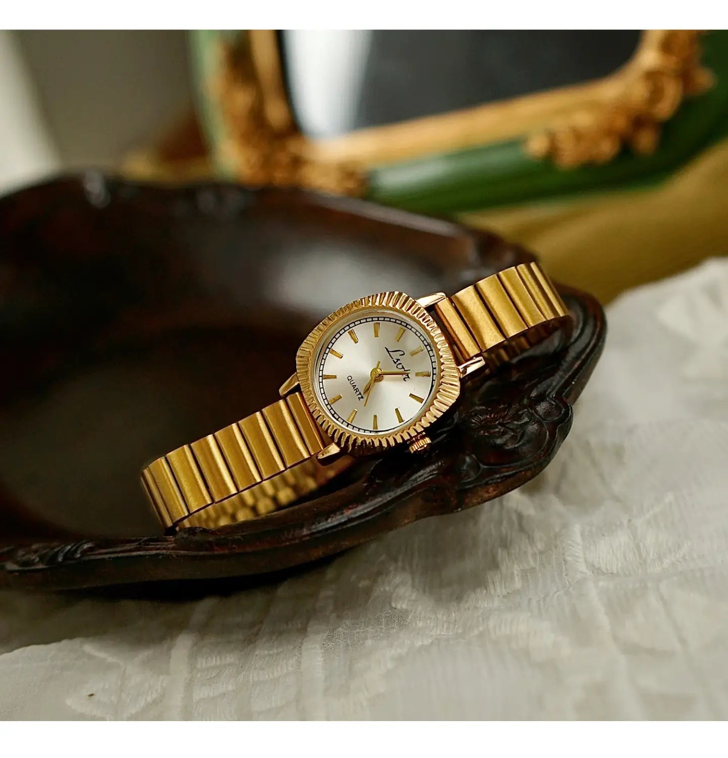 Gold Stainless Steel Women’s Watch