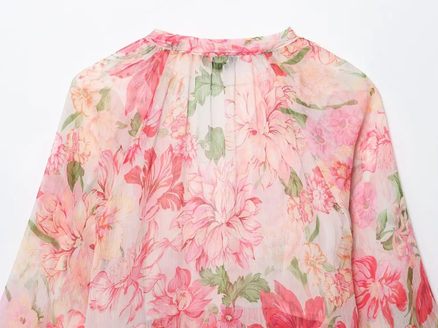 Women Blouse V-Neck Tiered Long Sleeve Loose Shirts Vintage Style