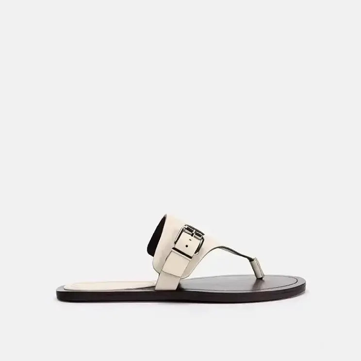 White Women Shoes Flip Flops