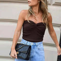 Backless Off Shoulder Crop Top