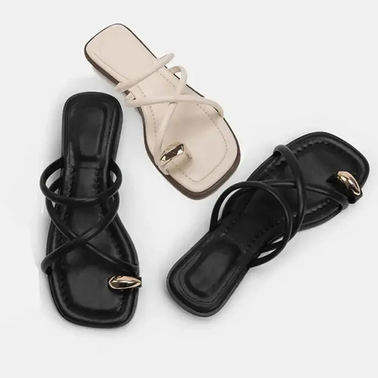 Stylish Women’s Cross Strap Slide Sandals
