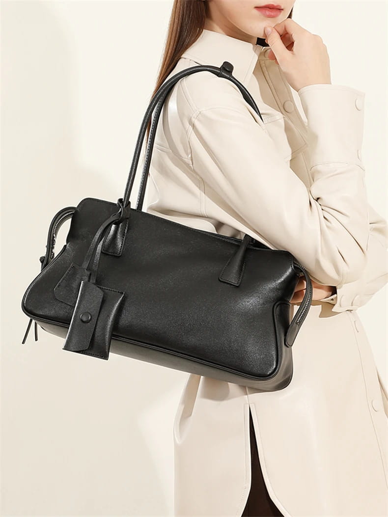 3 Layers Genuine Leather Large Underarm Shoulder Bags For Women