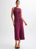 Knit Ribbed Cardigan Maxi Dress - Norellé