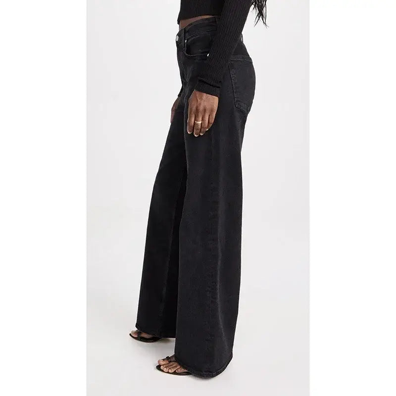 Women High Waisted Straight Leg Jeans