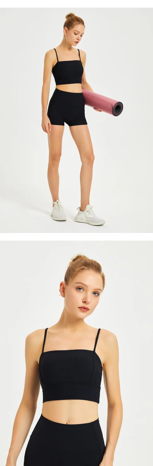 Women Thin Shoulder Straps With Shock-proof Chest Pad Tank Top