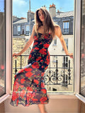 Flowers Print Spaghetti Strap Dress - Norellé