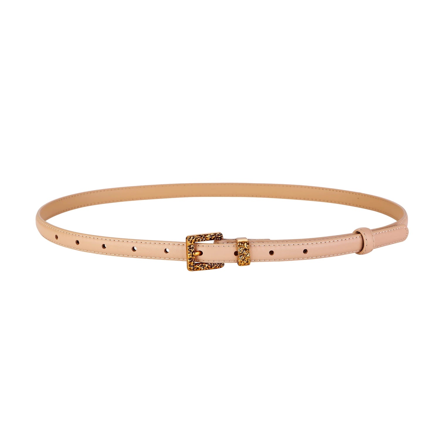 Retro Gold Women Belt Genuine Leather