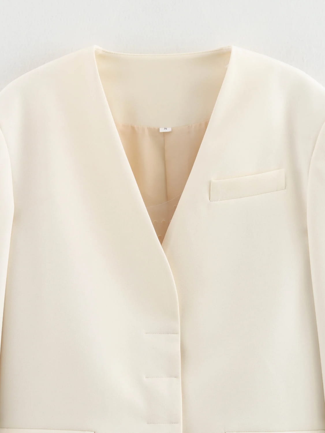 Vintage Women White Casual Blazer Jackets