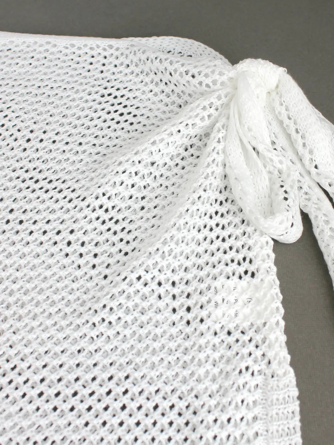 Women’s Knitted Short Skirt with Hollow Straps and Slit Beach Cover Up