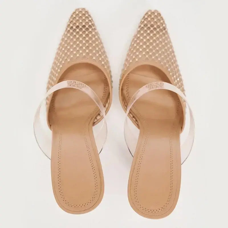 Crystal Mesh Breathable Thin High Heel Women